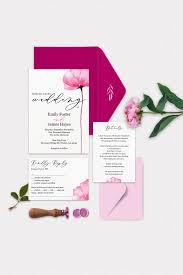 Minimal Floral Wedding Invitation Template Pink Wedding Invites Fuchsia Editable Template Diy Wedding Rsvp Card Details Card 038 515 Fuchsia Wedding Invitations Wedding Invitations Wedding Invitation Templates