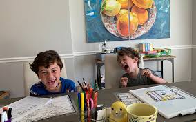 Then continue adding more and more echo lines, or just fill in the background area with color. Art Making Activities For Your Kids During Covid 19 Artwork Archive