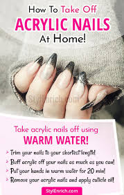 How To Take Off Acrylic Nails Take Off Acrylic Nails Acrylic Nails At Home Remove Acrylic Nails