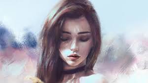 See sad woman stock video clips. Painting Of Sad Woman Art Id 125641