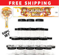3oz Food Grade Jars & Top - Waterproof Top & Side Label Set - Tamper (  50pack )