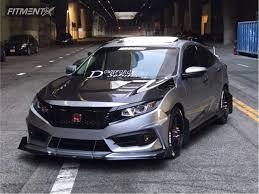 Limited edition to 3,600 pieces 1/64 diecast model car by true scale miniatures mgt00023 2016 Honda Civic Si With 18x8 Jnc Jnc005 And Pirelli 245x45 On Coilovers 268694 Fitment Industries