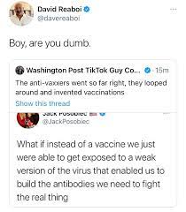 Jack posobiec retweeted jack posobiec eats his own turds. Washington Post Tiktok Guy On Twitter The Anti Vaxxers Went So Far Right They Looped Around And Invented Vaccinations