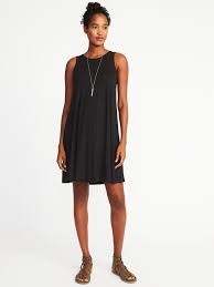 Sleeveless Jersey Knit Swing Dress For Women Old Navy Sleeveless Swing Dress Swing Dresses Outfit Black Swing Dress Outfit