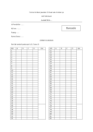 Maybe you would like to learn more about one of these? Format Lembar Jawaban