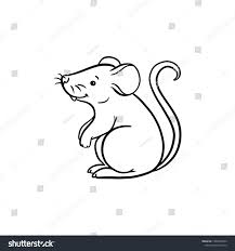 Vector Mouse Animal Outline Illustration For Christmas And New Year Design Symbol Of 2020 In Chinese Calendar In 2020 Animal Outline Outline Illustration Illustration
