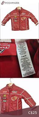 Disney Cars Faux Leather Jacket Sz 12 M Faux Leather Jackets Disney Jacket Girls Rain Jackets