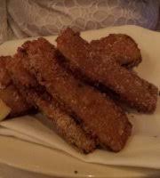 Combine flour, cornstarch, ½ tsp kosher salt, pepper, oregano, granulated garlic, and add to soda water 1 cup at a. Crispy Zucchini Fritte Picture Of Maggiano S Little Italy Austin Tripadvisor