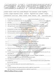Crime And Punishment English Activities Crime English Exam