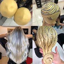 Diy highlights using cap (revlon frost & glow highlighting kit). Well This Looks Interesting Capping Technique For Blonde Transformations Diy Highlights Hair Hair Highlight Cap Hair Techniques