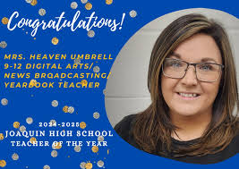 Congratulations to Joaquin Elementary, Jr. High & High School Teachers of  the Year!!