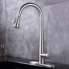 This web site has some views of faucet internal parts. Gavaer Kitchen Sink Faucet Single Handle Single Lever Pull Out Pull Down Sprayer Kitchen Faucet Brushed Nickel Kitchen Kitchenfaucets Com