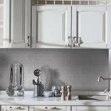 Jeffrey Court 3 In X 6 In Weather Grey Bevel Ceramic Wall Tile 11 Sq Ft Ca Kitchen Backsplash Designs Backsplash For White Cabinets Kitchen Decor Styles