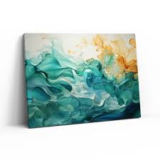 Tablou Canvas-Abstract Blue Waves – The Print Studio