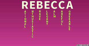 This is the name of the wife of isaac and the mother of esau and jacob in the old testament. Last Name Meaning Rebecca