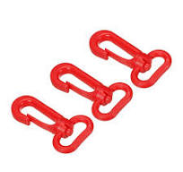 Plastic Swivel Snap Hook Rotary Lobster Clasp Buckle for Backpack Luggage Webbing Strap, Red, 3 Pack