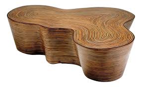 Rattan Stripes Cocktail Table Transitional Organic Coffee Cocktail Tables Dering Hall Coffee Table Wood Cool Coffee Tables Transitional Coffee Tables