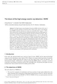 A detector designed to study the charge composition of the primary cosmic radiation in the range z = 3 to 30 has been flown on balloons during 1969. Pdf The Future Of The High Energy Cosmic Ray Detection Herd