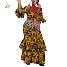 Model bazin femme brodé et dentelle style senegalais. 2019 African Dresses For Women Bazin Riche Style Femme African Clothes Lady Print Wax Plus Size Party Long Wedding Dress Wy4792 Buy At The Price Of 51 99 In Aliexpress Com Imall Com