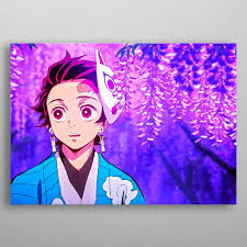 Demon Slayer Tanjiro Poster Made Out Of Metal Poster Prints Poster Making Slayer