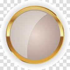 Round White Plate Art Circle Disk Gold Golden Circle Badge Transparent Background Png Clipart Transparent Background Gold Circle Frames Clip Art
