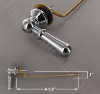 Toilet Tank Trip Lever - Brass Arm & Handle - Side Mount - Chrome -  #J-9419-PCH