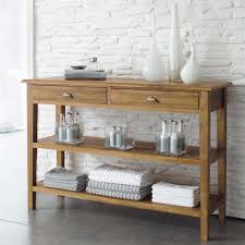 À l'extérieur comme à l'intérieur, leeds est une console aux dimensions confortables, indispensable au service de la table. Table Console En Teck Massif L 120 Cm Amsterdam Maisons Du Monde