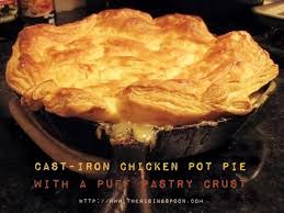 Cast Iron Chicken Pot Pie With Puff Pastry Crust Puff Pastry Crust Dairy Free Chicken Pot Pie Chicken Pot Pie