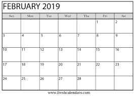 Blank Calendar February 2019 February February2019 2019februarycalendar Blankcalendar September Calendar Printable Print Calendar Calendar Printables
