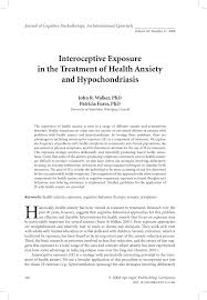 Humor health anxiety starter pack. Pdf Interoceptive Exposure In The Treatment Of Health Anxiety And Hypochondriasis