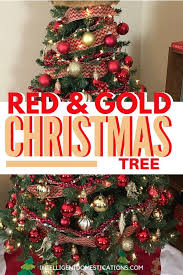 Festive Red And Gold Christmas Tree Decorations Red And Gold Christmas Tree Gold Christmas Tree Decorations Gold Christmas Tree