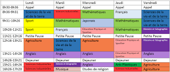 Sample School Timetable In 2021 School Timetable French School Core French