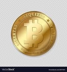 Vector illustration of a golden bitcoin with transparent background for crypto currency. Bitcoin Logo Transparent Background