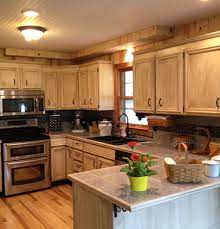 The main cabinets are a pelham manor recessed door style in lace while the island and bar cabinetry are a. Cabinet Transformations Submitted By Adb