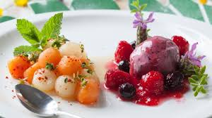 Himbeer Heidelbeer Blitzeis Salat Mit Melone Lebensmittel Essen Rezepte