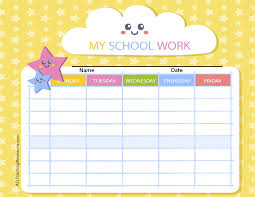 teacher my school work chart