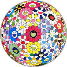 Acrylic on canvas mounted on board, 27 ⅝ × 39 ⅜ inches (70.1 × 100 cm) © takashi murakami/kaikai kiki co., ltd. Takashi Murakami Flower Ball Catawiki