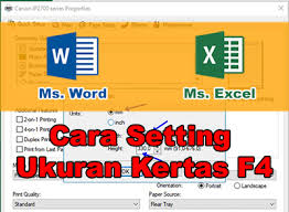 Cara menambahkan ukuran kertas f4 pada setelan printer canon ip2770 / cetak ukuran kertas folio printer canon ip2770.jika pada settingan printer terdapat opsi printer baru, maka artinya anda sudah berhasil reset printer canon ip2770 atau ip2700 secara total menjadi ke setelan awal atau pabrik. Ukuran Kertas F4 Di Ms Word Dan Excel Gimana Caranya Pakiqin Com