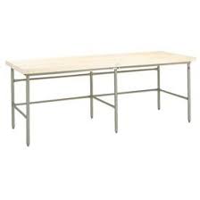 Bakers Production Table Galvanized Frame With Bin Stops 96x60 Stainless Steel Work Table Side Chairs Dining Table Frame