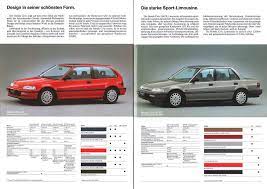 honda car range germany brochure 1991