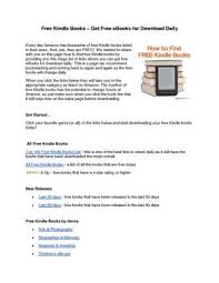 Nearly every kind of book that corresponds to any section in a brick and mortar bookstore is available for kindle. Calameo Free Kindle Books Get Free Ebooks For Download Daily