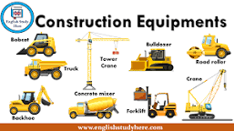 Image of Road construction equipment names and pictures