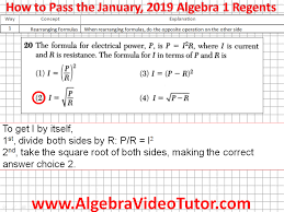 Wednesday, january 23, 2019— 1:15 to 4:15 p.m., only. How To Pass The Algebra 1 Regents January 2019 Edition