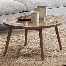 Light Oak Daintree Rattan Oak Coffee Table In 2020 Coffee Table Round Glass Coffee Table Scandinavian Coffee Table
