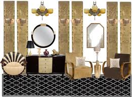 Art Deco Black And Gold Mirror Black And Gold Art Deco Sitting Room By Maw036 On Polyvore Gold Art Deco Art Deco Furniture Sitting Room Design