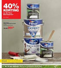 40 korting op alle flexa kleurmuurverf aanbieding bij praxis