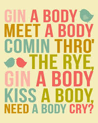 Art Print Comin Thro The Rye 8 X 10 Pink Blue Green Inspirational Quotes Poetry Robert Burns Sale Buy 2 Get 3 1 Be Yourself Quotes Words Scottish Poems