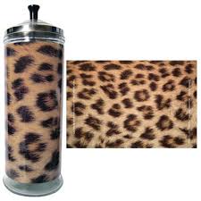 Salon Skins Decorative Barbicide Jar Wrap Cheetah Hair Salon Decor Salons Gel Nail Art Designs