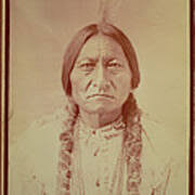 Sitting Bull, Sioux Chief, C.1885 Bw Photo Canvas Print