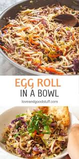 Egg Roll In A Bowl Ground Pork Recipes Bean Sprout Recipes Shredded Cabbage Recipes
